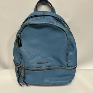 Michael Kors Sky Blue Leather Backpack